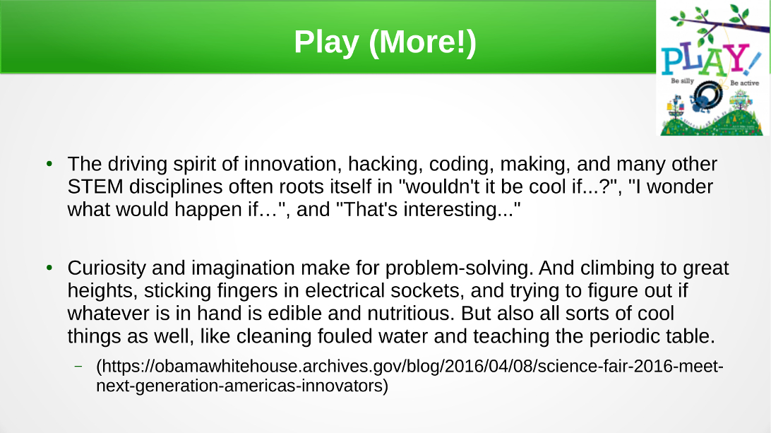 Play (More!) - The Spirit of Problem-Solving Play (More!) - The Spirit of Problem-Solving